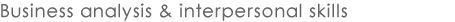 page title - business analysis