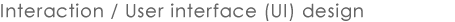 page title - interaction design, user interface, UI, design